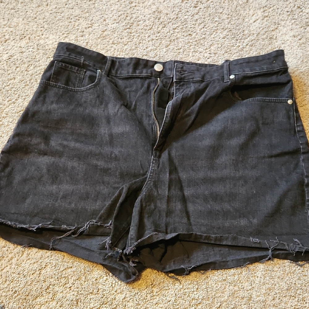 LOFT high waist Black Denim Women's Shorts